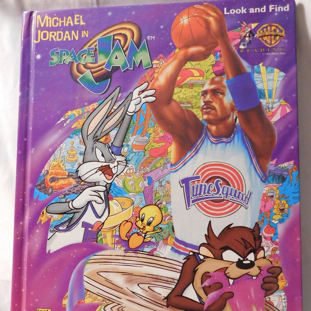Michael Jordan Space Jams Look and Find Book Vintage